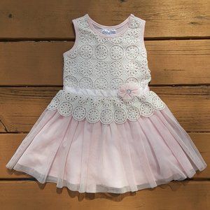 BEAUTEES - PINK & WHITE LACE/TULLE DRESS